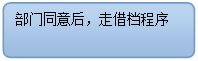 流程图: 可选过程: 部门同意后，走借档程序